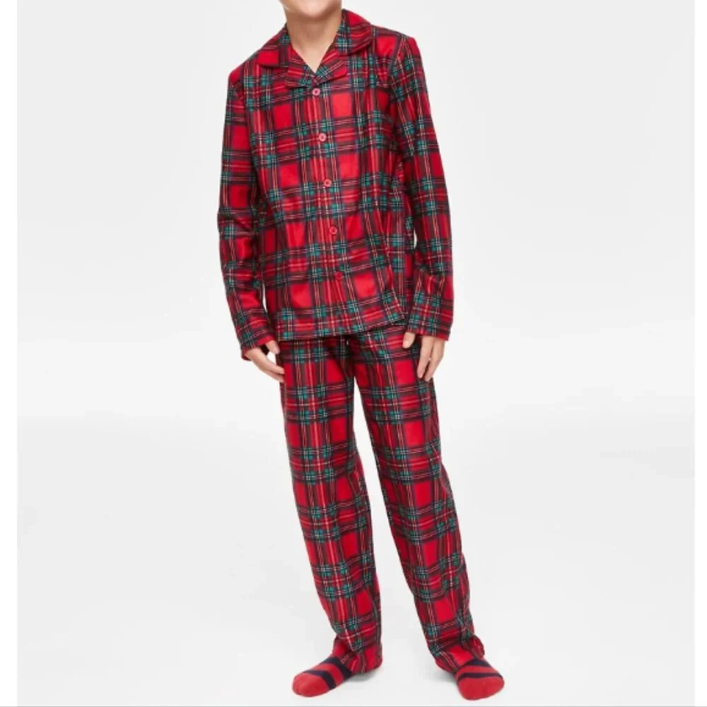NEW Holiday Lane Kids Pajama Set 8 Brinkley Plaid Flannel